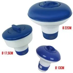 Diffuseur De Chlore Ou De Brome Flottant Réglable Ø 13 Cm - Linxor - Bleu -LINXOR Soldes Boutique 11484638 5