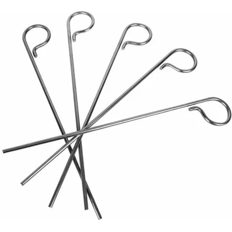 Lot De 5 Pitons Fixes Gazon En Inox 29 Cm - Linxor - Gris 1 Lot De 5 Pitons Fixes Gazon En Inox 29 Cm - Linxor - Gris