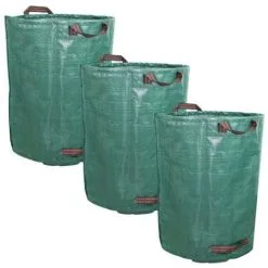 Lot De 3 Sacs De Déchets 160L En PP 150g/m² Autoportants - Linxor - Vert