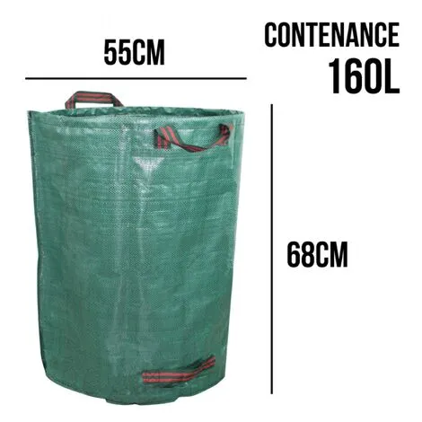 Lot De 3 Sacs De Déchets 160L En PP 150g/m² Autoportants - Linxor - Vert 3 Lot De 3 Sacs De Déchets 160L En PP 150g/m² Autoportants - Linxor - Vert – Image 3