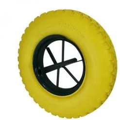 LINXOR Soldes Boutique 35 Roue Increvable Pour Brouette 4.8 / 4.00-8 - Jaune - 15" - Ø 40 Cm - Axe 20 Mm - Linxor - Jaune