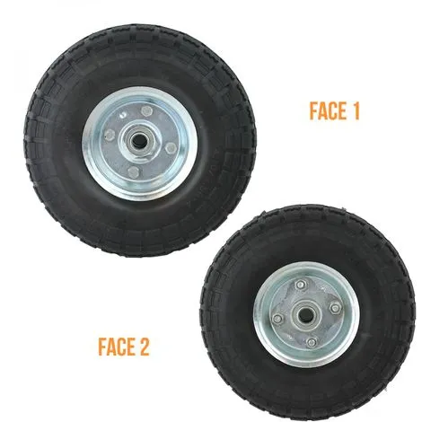 Lot De 2 Roues Increvables Pour Chariot 26 X 8.5 Cm, Axe 16 Mm - Noir - Linxor - Noir 3 Lot De 2 Roues Increvables Pour Chariot 26 X 8.5 Cm, Axe 16 Mm - Noir - Linxor - Noir – Image 3