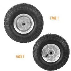 Roue Gonflable Pour Chariot 26 X 8.5 Cm, Axe 16 Mm - Noir - Linxor - Noir -LINXOR Soldes Boutique 16294284 3