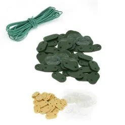 Kit De Fixation Pour Brise Vue, Canisse Anti-UV - 30 Plaquettes + 4.20 M De Fil - Vert - Linxor - Vert