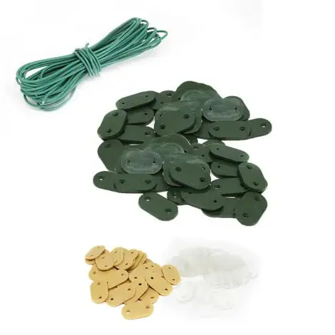 Kit De Fixation Pour Brise Vue, Canisse Anti-UV - 30 Plaquettes + 4.20 M De Fil - Vert - Linxor - Vert 1 Kit De Fixation Pour Brise Vue, Canisse Anti-UV - 30 Plaquettes + 4.20 M De Fil - Vert - Linxor - Vert