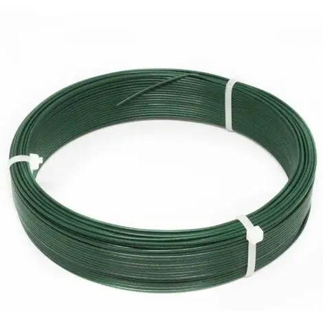Fil D'attache En Acier Galvanisé Plastifié Pour Grillage Ou Autre - 50 M X 1.5mm Ø - Vert - Linxor - Vert 1 Fil D'attache En Acier Galvanisé Plastifié Pour Grillage Ou Autre - 50 M X 1.5mm Ø - Vert - Linxor - Vert