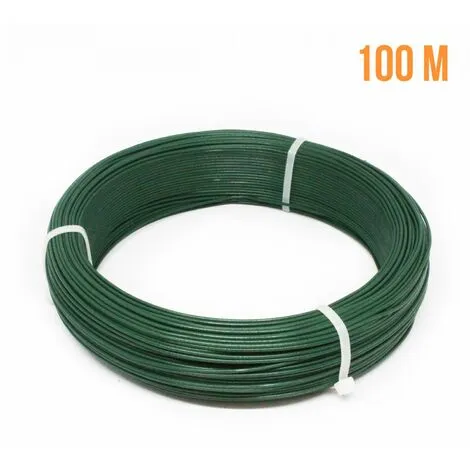 Fil D'attache En Acier Galvanisé Plastifié Pour Grillage Ou Autre - 100 M X 1.5mm Ø - Vert - Linxor - Vert 2 Fil D'attache En Acier Galvanisé Plastifié Pour Grillage Ou Autre - 100 M X 1.5mm Ø - Vert - Linxor - Vert – Image 2