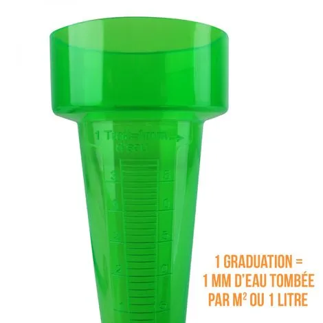 Pluviomètre En Plastique 43.5 Cm Avec Piquet De Fixation - Graduation 39 Mm - Vert - Linxor - Vert 3 Pluviomètre En Plastique 43.5 Cm Avec Piquet De Fixation - Graduation 39 Mm - Vert - Linxor - Vert – Image 3