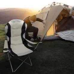 Chaise De Camping Pliable + Sac De Transport - Beige - Linxor - Beige 9 Chaise De Camping Pliable + Sac De Transport - Beige - Linxor - Beige -LINXOR Soldes Boutique 1769217 5