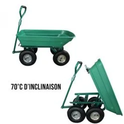 Remorque, Chariot De Jardin Avec Benne Basculante - 52 L - Vert - Linxor - Vert 7 Remorque, Chariot De Jardin Avec Benne Basculante - 52 L - Vert - Linxor - Vert -LINXOR Soldes Boutique 17862278 4