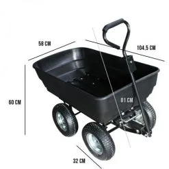 Remorque, Chariot De Jardin Avec Benne Basculante - 120 L - Noir - Linxor - Noir 7 Remorque, Chariot De Jardin Avec Benne Basculante - 120 L - Noir - Linxor - Noir -LINXOR Soldes Boutique 17862279 3