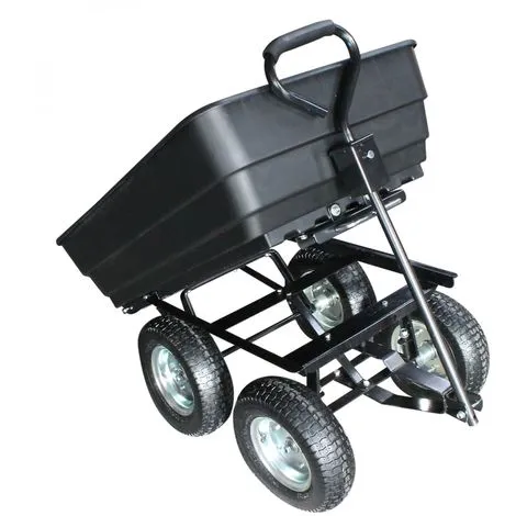 Remorque, Chariot De Jardin Avec Benne Basculante - 120 L - Noir - Linxor - Noir 4 Remorque, Chariot De Jardin Avec Benne Basculante - 120 L - Noir - Linxor - Noir – Image 4