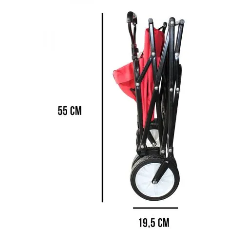 Remorque, Chariot De Jardin Pliant - Rouge - Linxor - Rouge 3 Remorque, Chariot De Jardin Pliant - Rouge - Linxor - Rouge – Image 3