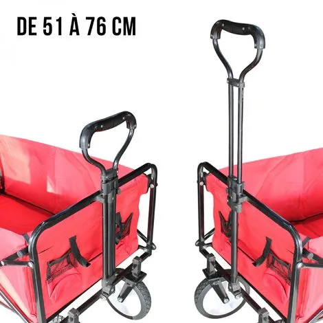 Remorque, Chariot De Jardin Pliant - Rouge - Linxor - Rouge 4 Remorque, Chariot De Jardin Pliant - Rouge - Linxor - Rouge – Image 4