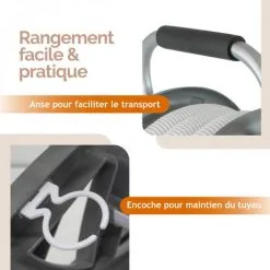 Enrouleur De Tuyau Flottant Jusqu'à 15 M Pour Piscine Avec Poignée De Transport - Linxor - Gris -LINXOR Soldes Boutique 18039136 3