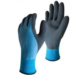 Paire De Gants De Protection Pro étanche En Nylon Enduit De Latex - Taille 10 - XL - Bleu - Linxor - Bleu