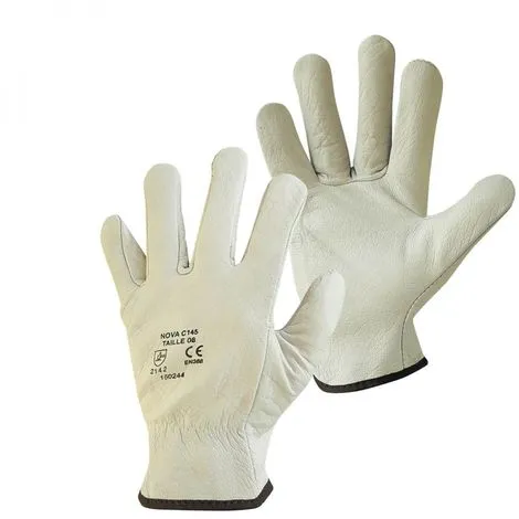 Paire De Gants De Protection Pro Cuir 100% - Taille 9 - L - Blanc - Linxor - Blanc 1 Paire De Gants De Protection Pro Cuir 100% - Taille 9 - L - Blanc - Linxor - Blanc