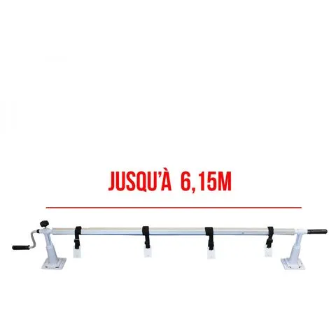 Enrouleur De Bâche à Bulles Pour Piscine Hors Sol Extensible De 1.37m à 6.15m Avec Pinces - Linxor - Blanc 3 Enrouleur De Bâche à Bulles Pour Piscine Hors Sol Extensible De 1.37m à 6.15m Avec Pinces - Linxor - Blanc – Image 3