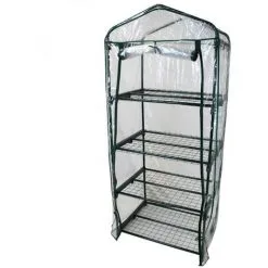 Serre De Jardin 4 étagères 69 X 49 X 160 Cm Transparente En Plastique PVC - Linxor - Transparent