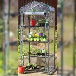 Serre De Jardin 4 étagères 69 X 49 X 160 Cm Transparente En Plastique PVC - Linxor - Transparent 7 Serre De Jardin 4 étagères 69 X 49 X 160 Cm Transparente En Plastique PVC - Linxor - Transparent -LINXOR Soldes Boutique 24233512 4