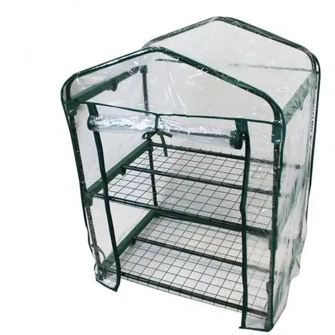 Serre De Jardin 2 étagères 69 X 49 X 90 Cm Transparente En Plastique PVC - Linxor - Transparent 1 Serre De Jardin 2 étagères 69 X 49 X 90 Cm Transparente En Plastique PVC - Linxor - Transparent