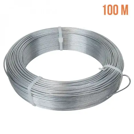 Fil De Tension En Acier Galvanisé Pour Grillage Ou Autre - 100 M X 2.2mm Ø - Gris - Linxor - Gris 2 Fil De Tension En Acier Galvanisé Pour Grillage Ou Autre - 100 M X 2.2mm Ø - Gris - Linxor - Gris – Image 2