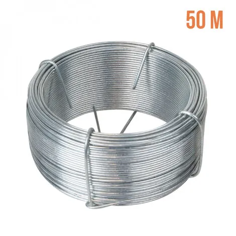 Fil D'attache En Acier Galvanisé Pour Grillage Ou Autre - 50 M X 1.3mm Ø - Gris - Linxor - Gris 2 Fil D'attache En Acier Galvanisé Pour Grillage Ou Autre - 50 M X 1.3mm Ø - Gris - Linxor - Gris – Image 2