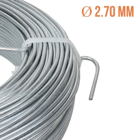Fil De Tension En Acier Galvanisé Pour Grillage Ou Autre - 50 M X 2.7mm Ø - Gris - Linxor - Gris 3 Fil De Tension En Acier Galvanisé Pour Grillage Ou Autre - 50 M X 2.7mm Ø - Gris - Linxor - Gris – Image 3