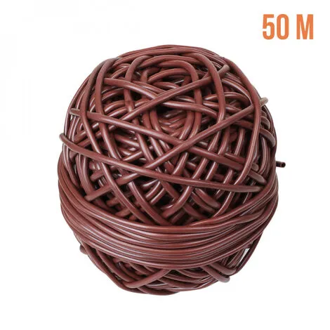 Bobine De Lien Tube Creux Antigel En PVC - Diam 3 Mm X 50 M - Marron - Linxor - Marron 2 Bobine De Lien Tube Creux Antigel En PVC - Diam 3 Mm X 50 M - Marron - Linxor - Marron – Image 2