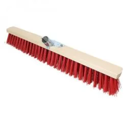 Balai Cantonnier En Bois - 60 Cm - Rouge - Linxor - Rouge