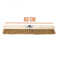 Balai En Coco Naturel Et Bois - 60 Cm - Marron - Linxor - Marron -LINXOR Soldes Boutique 28676757 3