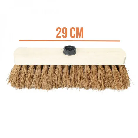 Balai En Coco Naturel Et Bois - 29 Cm - Marron - Linxor - Marron 3 Balai En Coco Naturel Et Bois - 29 Cm - Marron - Linxor - Marron – Image 3