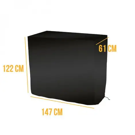 Bâche De Protection Pour Barbecue Imperméable, Anti UV - 147 X 61 X 122 Cm - Noir - Linxor - Noir 2 Bâche De Protection Pour Barbecue Imperméable, Anti UV - 147 X 61 X 122 Cm - Noir - Linxor - Noir – Image 2