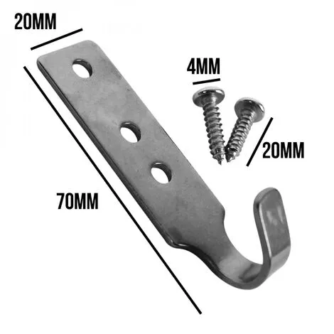 Lot De 12 Crochets Inox + 24 Vis Pour Piscine Hors Sol En Bois - Linxor - Gris 2 Lot De 12 Crochets Inox + 24 Vis Pour Piscine Hors Sol En Bois - Linxor - Gris – Image 2