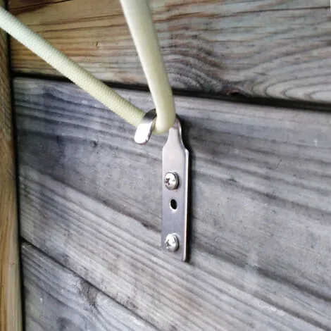 Lot De 12 Crochets Inox + 24 Vis Pour Piscine Hors Sol En Bois - Linxor - Gris 3 Lot De 12 Crochets Inox + 24 Vis Pour Piscine Hors Sol En Bois - Linxor - Gris – Image 3