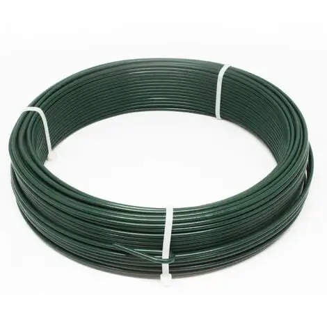 Fil De Tension En Acier Galvanisé Plastifié Pour Grillage Ou Autre - 50 M X 2.4mm Ø - Vert - Linxor - Vert 1 Fil De Tension En Acier Galvanisé Plastifié Pour Grillage Ou Autre - 50 M X 2.4mm Ø - Vert - Linxor - Vert