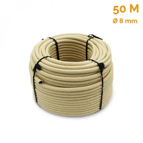 Bobine, Rouleau De Tendeur élastique - 50 Mètres X 8 Mm - Beige - Linxor - Beige 2 Bobine, Rouleau De Tendeur élastique - 50 Mètres X 8 Mm - Beige - Linxor - Beige – Image 2