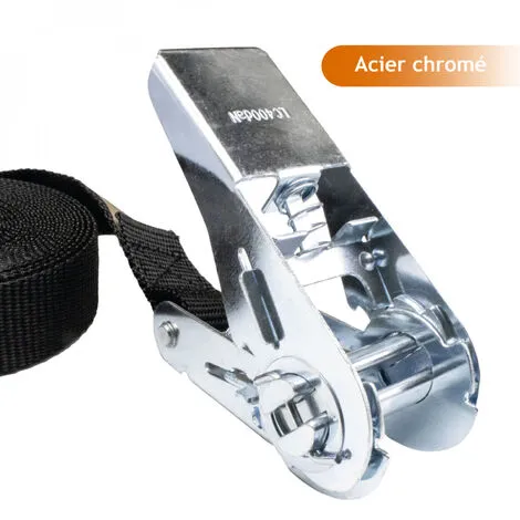 Sangle D'arrimage à Cliquet - 25 Mm X 5 M - Noir - Linxor - Noir 3 Sangle D'arrimage à Cliquet - 25 Mm X 5 M - Noir - Linxor - Noir – Image 3