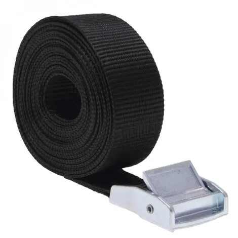 Sangle D'arrimage Avec Boucle - 25 Mm X 5 M - Noir - Linxor - Noir 1 Sangle D'arrimage Avec Boucle - 25 Mm X 5 M - Noir - Linxor - Noir