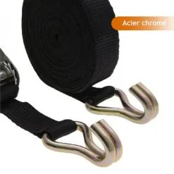 Lot De 4 Sangles D'arrimage Avec Tendeur à Cliquet Et 2 Crochets - 35 Mm X 7 M - Noir - Linxor - Noir 5 Lot De 4 Sangles D'arrimage Avec Tendeur à Cliquet Et 2 Crochets - 35 Mm X 7 M - Noir - Linxor - Noir -LINXOR Soldes Boutique 52884189 3