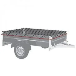 Filet De Remorque Extensible De 124 X 191 Cm Jusqu'à 135 X 230 Cm - Noir - Linxor - Noir