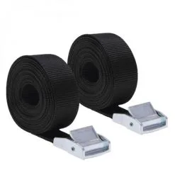 Lot De 2 Sangles D'arrimage Avec Boucle - 25 Mm X 5 M - Noir - Linxor - Noir