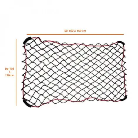 Filet De Remorque Extensible De 105 X 150 Cm Jusqu'à 120 X 160 Cm - Noir - Linxor - Noir 2 Filet De Remorque Extensible De 105 X 150 Cm Jusqu'à 120 X 160 Cm - Noir - Linxor - Noir – Image 2