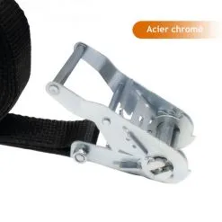 Sangle D'arrimage à Cliquet - 35 Mm X 7 M - Noir - Linxor - Noir -LINXOR Soldes Boutique 53049877 3