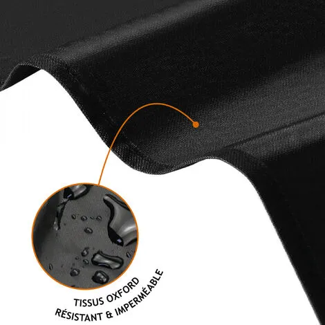 Housse De Protection Imperméable Et Anti-uv Pour Parasol Déporté - 205 X 48 - 57 - 25 Cm - Noir - Linxor - Noir 4 Housse De Protection Imperméable Et Anti-uv Pour Parasol Déporté - 205 X 48 - 57 - 25 Cm - Noir - Linxor - Noir – Image 4