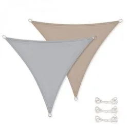 Voile D'ombrage Triangulaire Imperméable Et Anti-UV - 3 X 3 X 3 M - Gris - Linxor - Gris