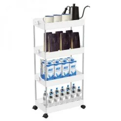 Desserte, Chariot De Rangement à Roulettes Large - 4 étagères - Blanc - Linxor - Blanc 7 Desserte, Chariot De Rangement à Roulettes Large - 4 étagères - Blanc - Linxor - Blanc -LINXOR Soldes Boutique 58055345 4