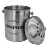 Composteur, Bac, Poubelle à Compost De Cuisine - 5 L - Inox - Linxor - Gris