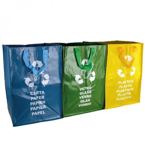 Lot De 3 Sacs De Tri Réutilisables Pour Recyclage Des Déchets - 130 L - Linxor - Multicouleur 1 Lot De 3 Sacs De Tri Réutilisables Pour Recyclage Des Déchets - 130 L - Linxor - Multicouleur