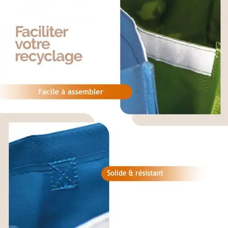Lot De 3 Sacs De Tri Réutilisables Pour Recyclage Des Déchets - 130 L - Linxor - Multicouleur 3 Lot De 3 Sacs De Tri Réutilisables Pour Recyclage Des Déchets - 130 L - Linxor - Multicouleur – Image 3
